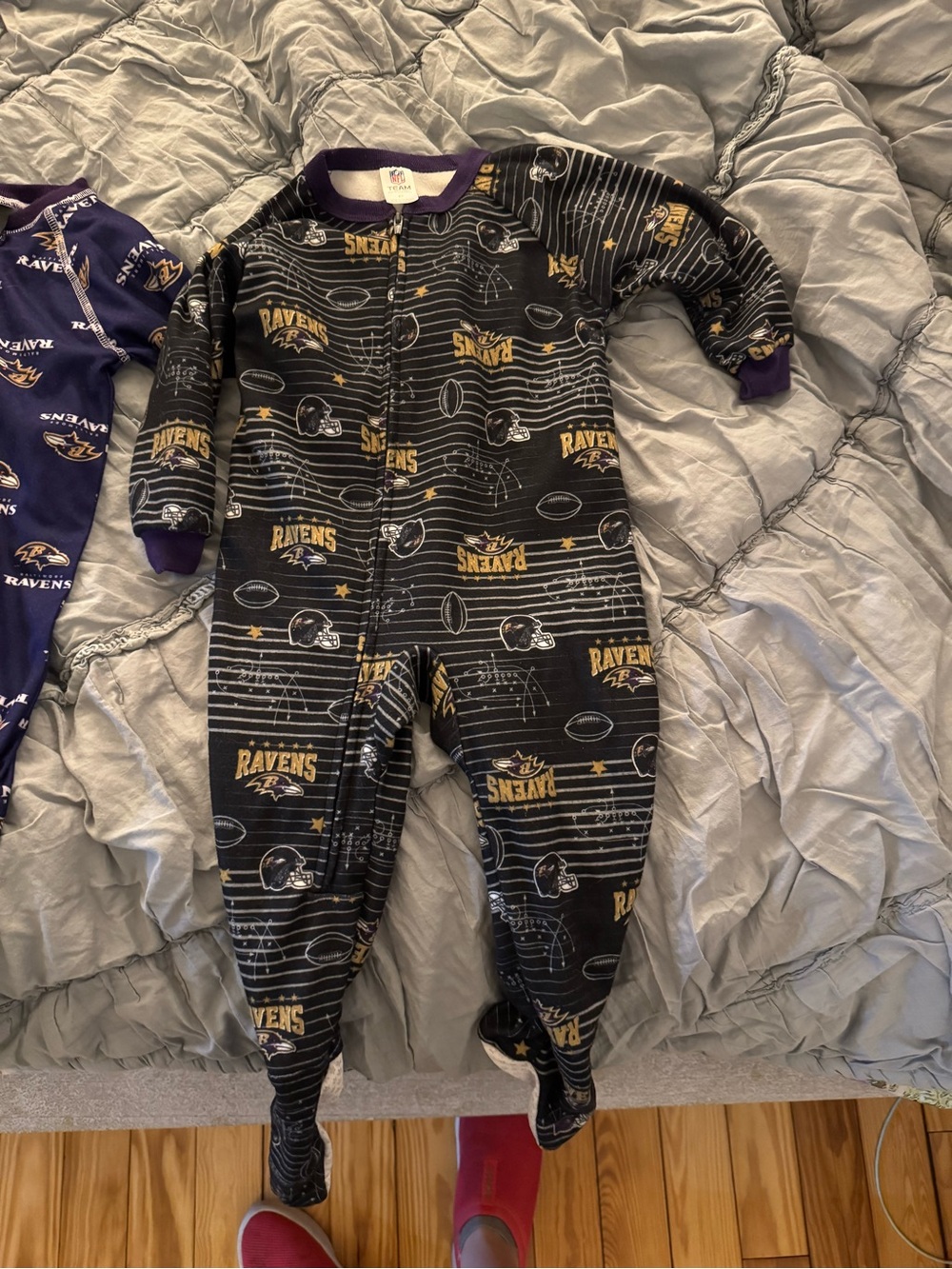 NFL Baltimore Toddler One-Piece Footie pajamas (set of 2)